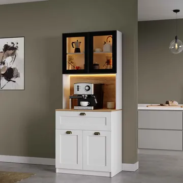 Kaffereol Hanah Home Nero Solo 1600-225 (80 x 190 x 44 cm) Hvid - Hvid - Hus & renovering - Køkken & bad - Køkken & bryggers