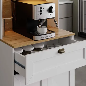 Kaffereol Hanah Home Nero Solo 1600-225 (80 x 190 x 44 cm) Hvid - Hvid - Hus & renovering - Køkken & bad - Køkken & bryggers