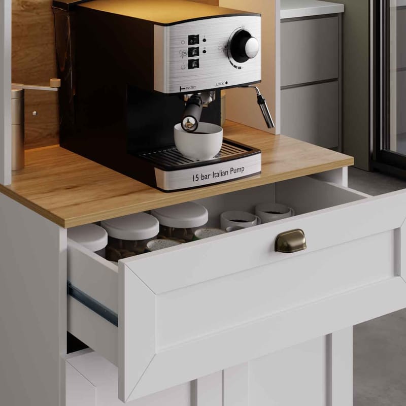 Kaffereol Hanah Home Nero Solo 1600-225 (80 x 190 x 44 cm) Hvid - Hvid - Hus & renovering - Køkken & bad - Køkken & bryggers