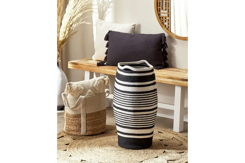 Kurv Arrah Hvid, Sort - Hvid, Sort - Hus & renovering - Køkken & bad - Køkken & bryggers - Tørre & vasketilbehør