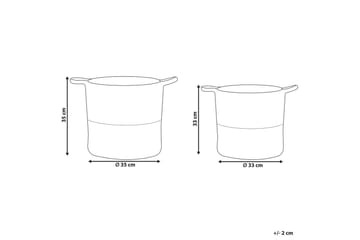 Kurv Pazha sæt af 2 Hvid, Sort - Hvid, Sort - Hus & renovering - Køkken & bad - Køkken & bryggers - Tørre & vasketilbehør