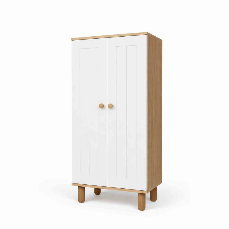 Multifunktionsskab Hanah Home Ayka (60 x 129 x 37 cm) Hvid valnød - Hvid og valnød - Hus & renovering - Køkken & bad - Køkken & bryggers