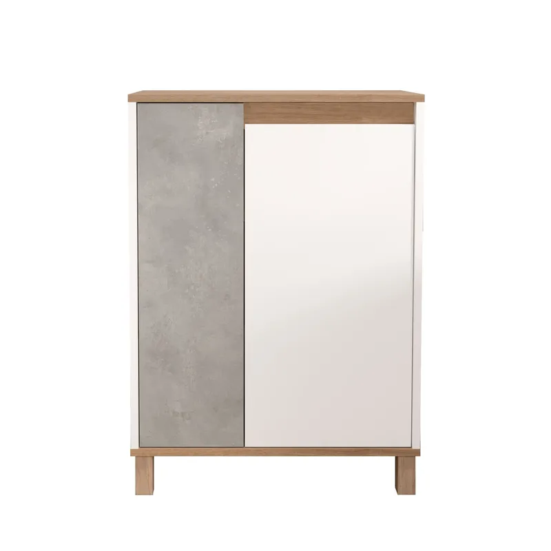 Multifunktionsskab Hanah Home Nord (69,7 x 97 x 40 cm) Hvid eg grå, Hvid eg grå