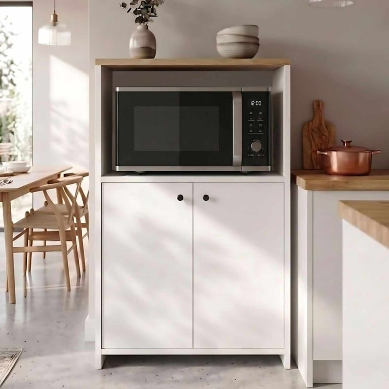 Multifunktionsskab Skye Decor Bren (68,6 x 86,8 x 35 cm) Naturlig hvid - Natur og hvid - Hus & renovering - Køkken & bad - Køkken & bryggers