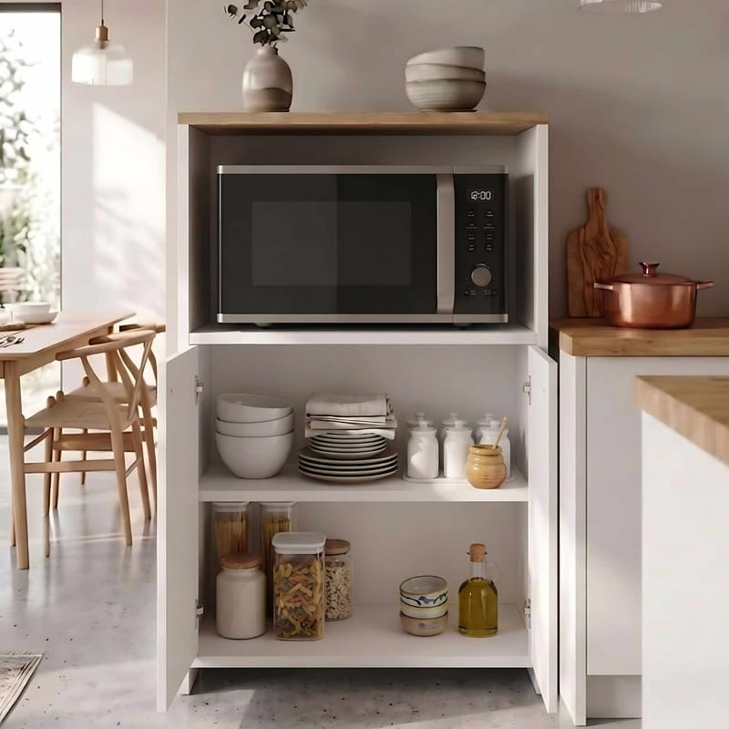 Multifunktionsskab Skye Decor Bren (68,6 x 86,8 x 35 cm) Naturlig hvid - Natur og hvid - Hus & renovering - Køkken & bad - Køkken & bryggers