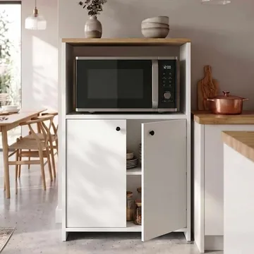 Multifunktionsskab Skye Decor Bren (68,6 x 86,8 x 35 cm) Naturlig hvid - Natur og hvid - Hus & renovering - Køkken & bad - Køkken & bryggers