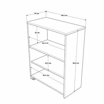Multifunktionsskab Skye Decor Bren (68,6 x 86,8 x 35 cm) Naturlig hvid - Natur og hvid - Hus & renovering - Køkken & bad - Køkken & bryggers