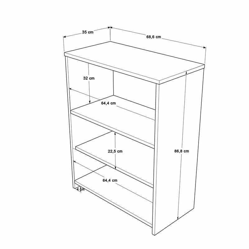 Multifunktionsskab Skye Decor Bren (68,6 x 86,8 x 35 cm) Naturlig hvid - Natur og hvid - Hus & renovering - Køkken & bad - Køkken & bryggers