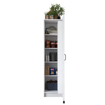 Multifunktionsskab Wallxpert Eska (45 x 180 x 42 cm) Hvid - Hvid - Hus & renovering - Køkken & bad - Køkken & bryggers