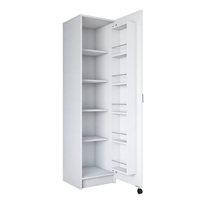 Multifunktionsskab Wallxpert Eska (45 x 180 x 42 cm) Hvid - Hvid - Hus & renovering - Køkken & bad - Køkken & bryggers