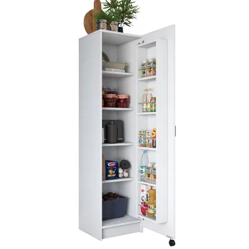 Multifunktionsskab Wallxpert Eska (45 x 180 x 42 cm) Hvid - Hvid - Hus & renovering - Køkken & bad - Køkken & bryggers