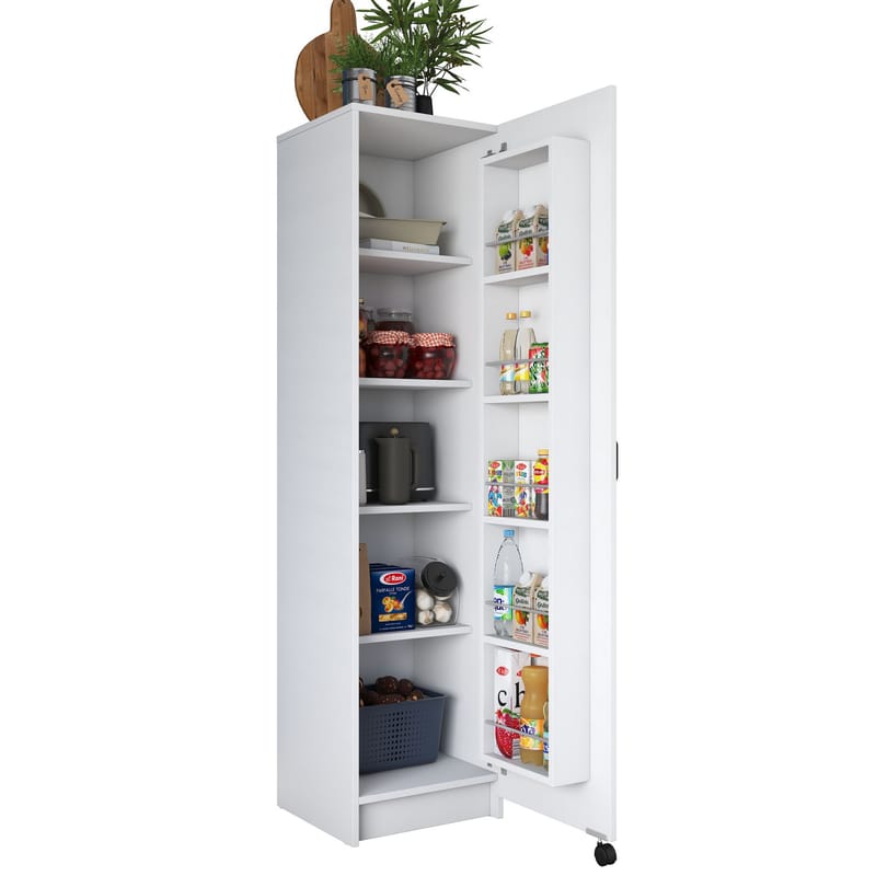 Multifunktionsskab Wallxpert Eska (45 x 180 x 42 cm) Hvid - Hvid - Hus & renovering - Køkken & bad - Køkken & bryggers