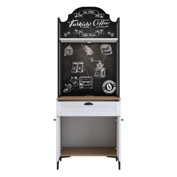 Multifunktionsskab Wallxpert Fenn (70 x 184,6 x 40 cm) Valnød Hvid - Valnød og hvid - Hus & renovering - Køkken & bad - Køkken & bryggers