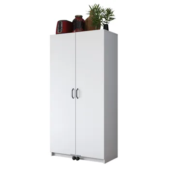 Multifunktionsskab Wallxpert Kira hylde (90 x 180 x 42 cm) hvid - Hvid - Hus & renovering - Køkken & bad - Køkken & bryggers