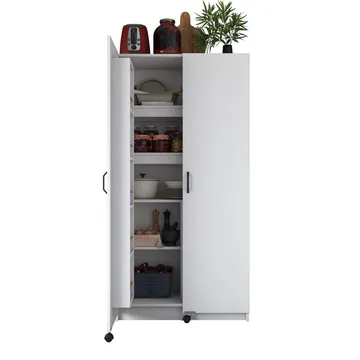 Multifunktionsskab Wallxpert Kira hylde (90 x 180 x 42 cm) hvid - Hvid - Hus & renovering - Køkken & bad - Køkken & bryggers
