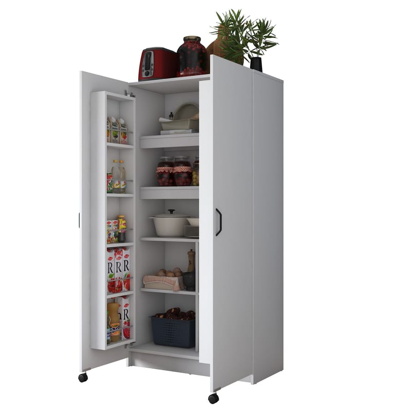 Multifunktionsskab Wallxpert Kira hylde (90 x 180 x 42 cm) hvid - Hvid - Hus & renovering - Køkken & bad - Køkken & bryggers