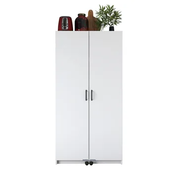 Multifunktionsskab Wallxpert Kira hylde (90 x 180 x 42 cm) hvid - Hvid - Hus & renovering - Køkken & bad - Køkken & bryggers