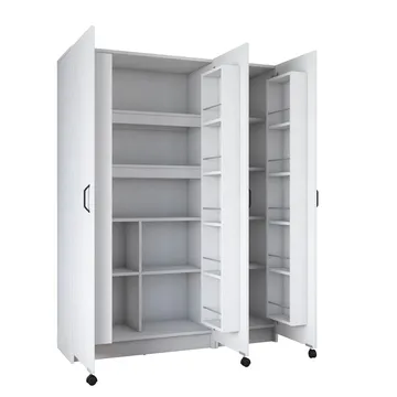 Multifunktionsskab Wallxpert Nyra (135 x 180 x 42 cm) hvid - Hvid - Hus & renovering - Køkken & bad - Køkken & bryggers