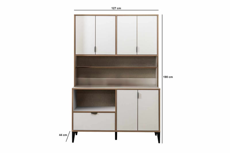 Olyros opbevaringsmøbel 127x190 cm - Hvid - Hus & renovering - Køkken & bad - Køkken & bryggers