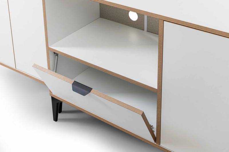 Olyros opbevaringsmøbel 127x190 cm - Hvid - Hus & renovering - Køkken & bad - Køkken & bryggers