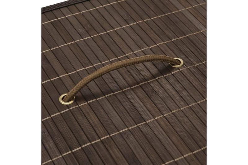 Vasketøjskurv Bambus Rektangulær Mørkebrun - Brun - Badeværelsestilbehør - Vasketøjskurv
