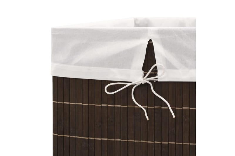 Vasketøjskurv Bambus Rektangulær Mørkebrun - Brun - Badeværelsestilbehør - Vasketøjskurv