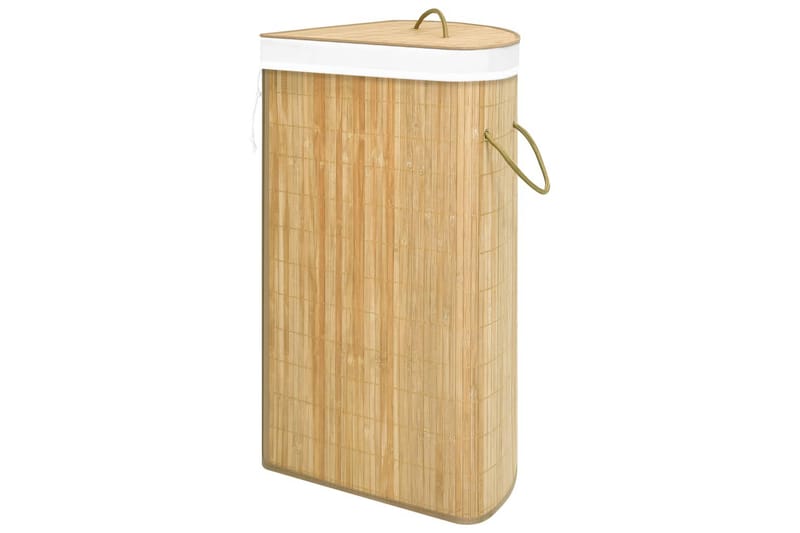 Hjørnevasketøjskurv 60 L Bambus - Badeværelsestilbehør - Vasketøjskurv