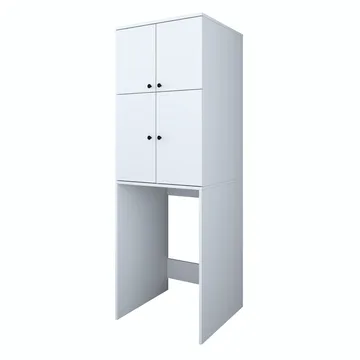 Vaskemaskineskab Wallxpert Cleo Shelf (65 x 193,6 x 62,5 cm) Hvid - Hvid - Hus & renovering - Køkken & bad - Køkken & bryggers