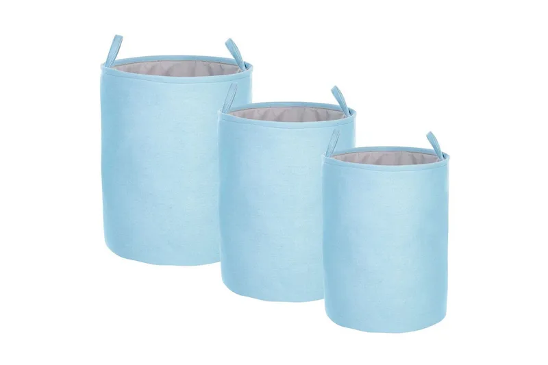 Vasketøjskurve Archa sæt af 3 Blå/grå - Blå/grå - Hus & renovering - Køkken & bad - Køkken & bryggers - Tørre & vasketilbehør