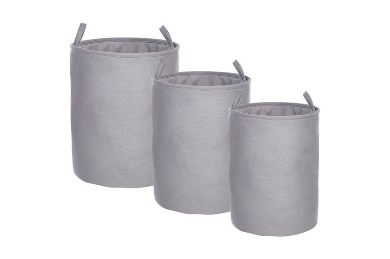 Vasketøjskurve Archa sæt af 3 Grå, Grå