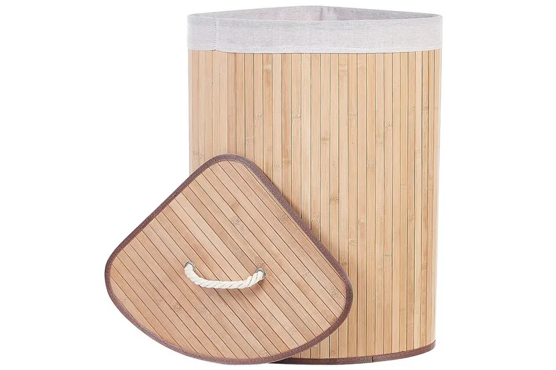 Vasketøjskurve Matara Lyst træ/hvid - Lyst træ/hvid - Hus & renovering - Køkken & bad - Køkken & bryggers - Tørre & vasketilbehør