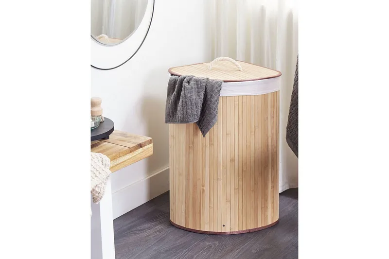 Vasketøjskurve Matara Lyst træ/hvid - Lyst træ/hvid - Hus & renovering - Køkken & bad - Køkken & bryggers - Tørre & vasketilbehør