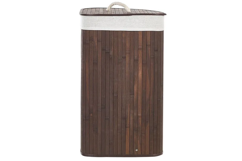 Vasketøjskurve Matara Mørkt træ/hvid - Mørkt træ/hvid - Hus & renovering - Køkken & bad - Køkken & bryggers - Tørre & vasketilbehør