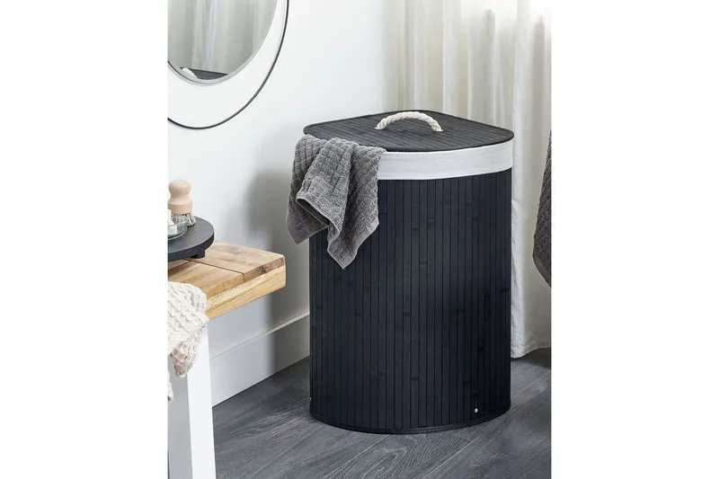 Vasketøjskurve Matara Sort/Hvid - Sort/Hvid - Hus & renovering - Køkken & bad - Køkken & bryggers - Tørre & vasketilbehør