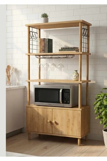 Køkkenskab Hanah Home Pika Cabinet (60 x 140 x 30 cm) Sapphire Oak - Sapphire Oak - Hus & renovering - Køkken & bad - Køkken & bryggers