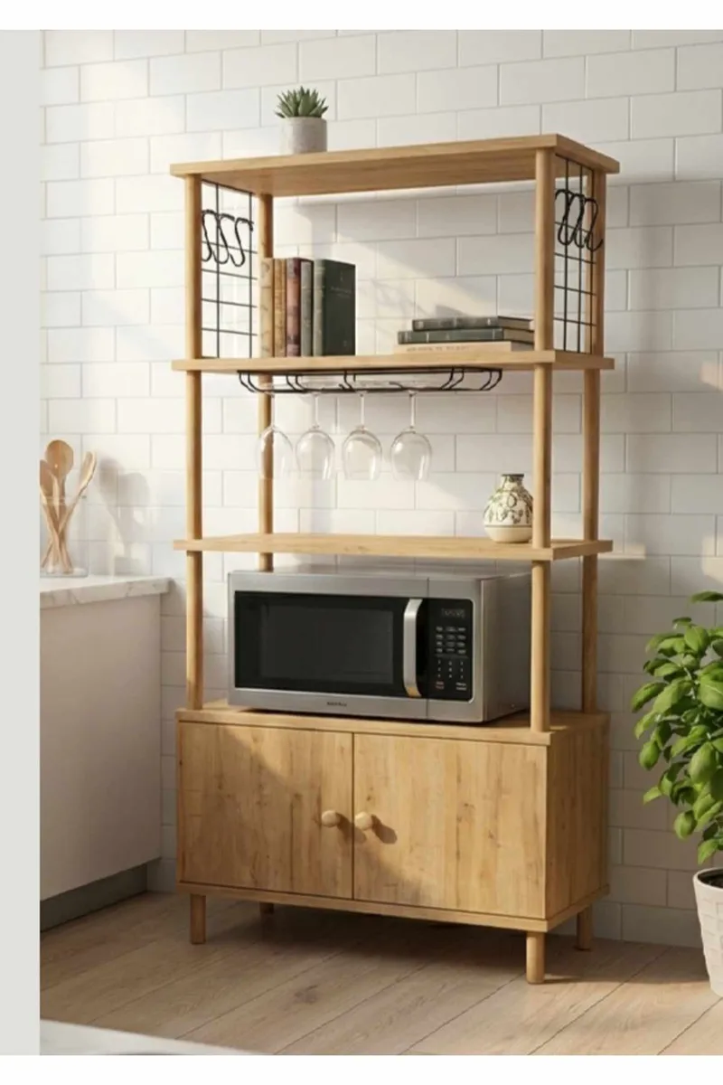 Køkkenskab Hanah Home Pika Cabinet (60 x 140 x 30 cm) Sapphire Oak, Sapphire Oak