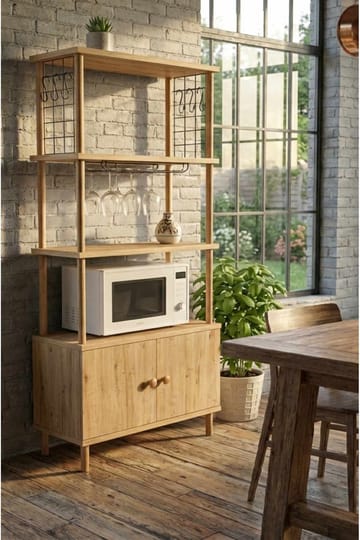 Køkkenskab Hanah Home Pika Cabinet (60 x 140 x 30 cm) Sapphire Oak - Sapphire Oak - Hus & renovering - Køkken & bad - Køkken & bryggers