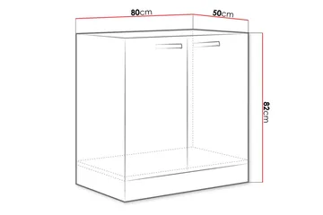 Karmen Skab til vaskemaskine 80x52x82 cm - Hus & renovering - Køkken & bad - Køkken & bryggers
