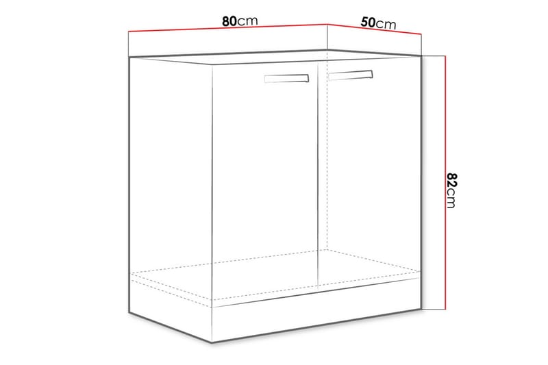 Karmen Skab til vaskemaskine 80x52x82 cm - Hus & renovering - Køkken & bad - Køkken & bryggers