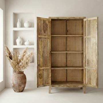 Livino opbevaringsskab 90x180 cm 3D-mønster industriel stil - naturbrun og sort - Hus & renovering - Køkken & bad - Køkken & bryggers