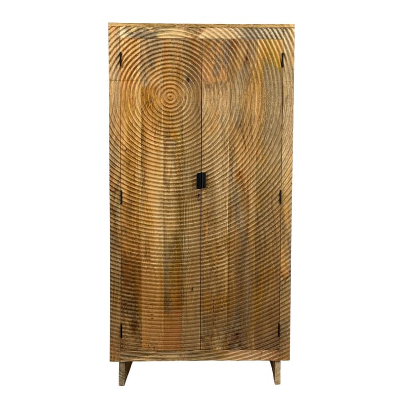 Livino opbevaringsskab 90x180 cm 3D-mønster industriel stil - naturbrun og sort - Hus & renovering - Køkken & bad - Køkken & bryggers