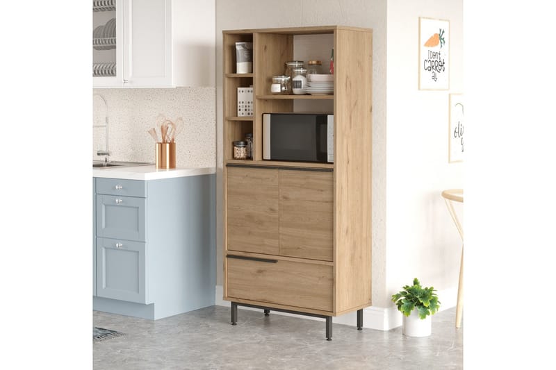 Liyakat Højskab - Valnød finér - Hus & renovering - Køkken & bad - Køkken & bryggers