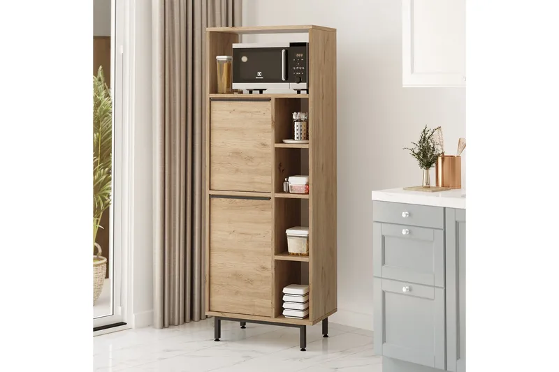 Liyakat Højskab - Valnød finér - Hus & renovering - Køkken & bad - Køkken & bryggers