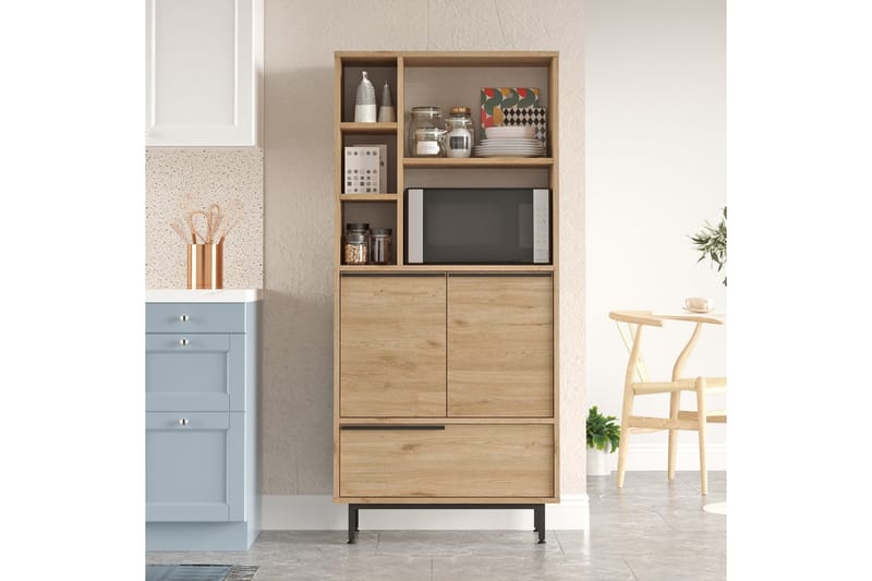 Liyakat Højskab - Valnød finér - Hus & renovering - Køkken & bad - Køkken & bryggers