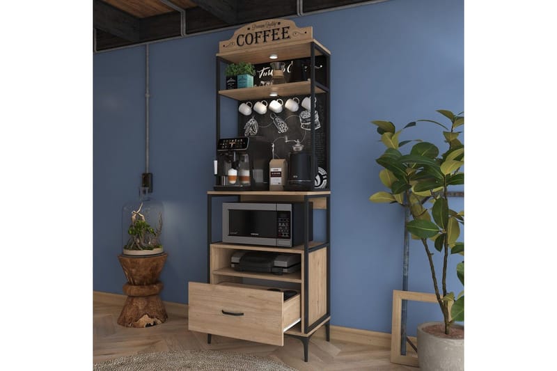 Multifunktionsskab Cerreta 154 (70 x 206,8 x 40 cm) - Brun - Hus & renovering - Køkken & bad - Køkken & bryggers