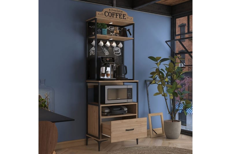 Multifunktionsskab Cerreta 154 (70 x 206,8 x 40 cm) - Brun - Hus & renovering - Køkken & bad - Køkken & bryggers