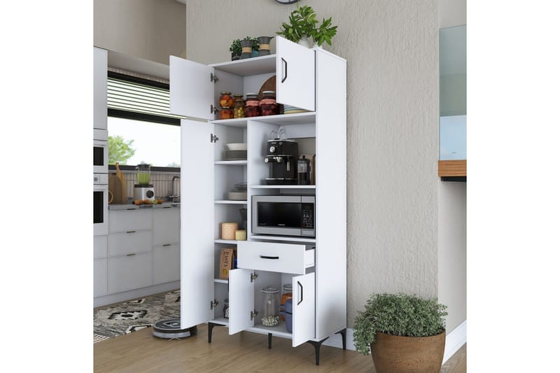 Multifunktionsskab Cerreta 165 Hvid - Hvid - Hus & renovering - Køkken & bad - Køkken & bryggers
