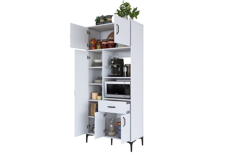 Multifunktionsskab Cerreta 165 Hvid - Hvid - Hus & renovering - Køkken & bad - Køkken & bryggers