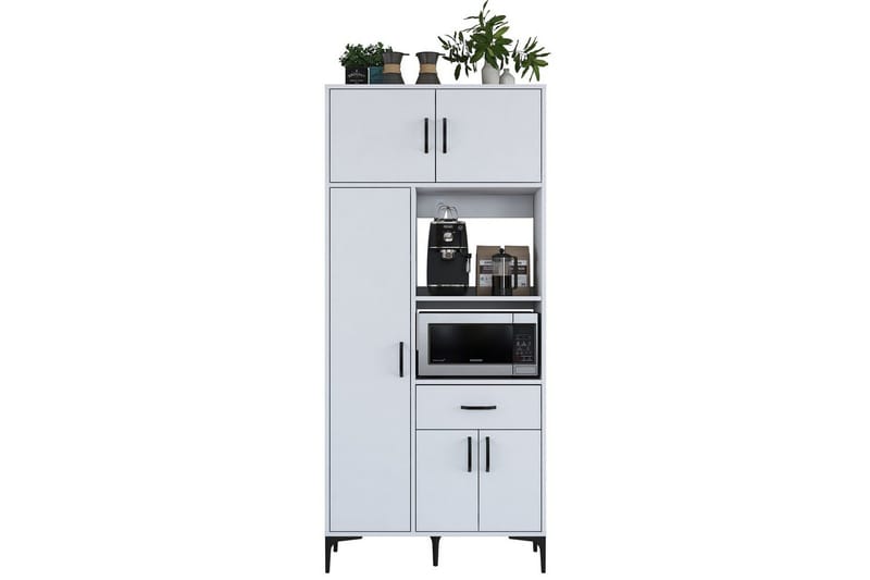 Multifunktionsskab Cerreta 165 Hvid, Hvid