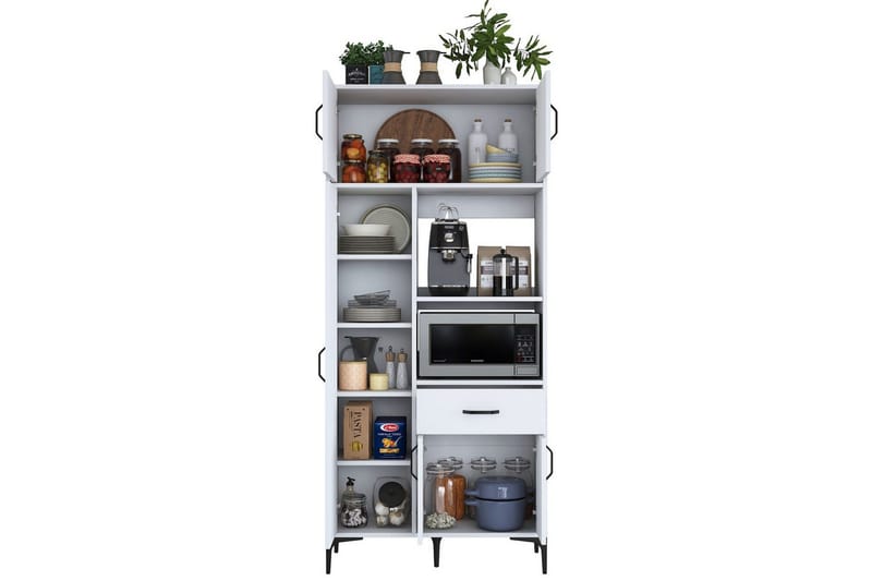 Multifunktionsskab Cerreta 165 Hvid - Hvid - Hus & renovering - Køkken & bad - Køkken & bryggers